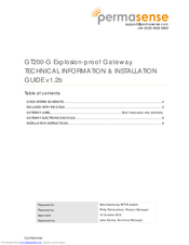 Permasense GT200-G Technical Information