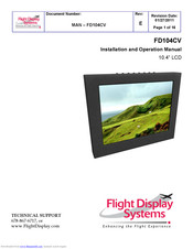 Flight Display Systems FD104CV Installation And Operation Manual