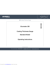 Burwell Elcometer 355 Operating Instructions Manual
