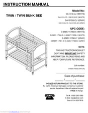 Dorel DA1010-1C Instruction Manual