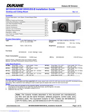 Dukane ImagePro 68100WUSS Installation Manual