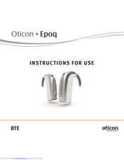 oticon Epoq BTE Instructions For Use Manual