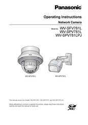 Panasonic WV-SPV781L Operating Instructions Manual
