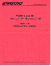 Selectone ST-815 User Manual