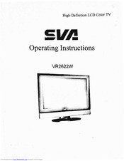 SVA VR2622W Operating Instructions Manual