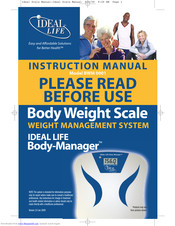 Ideal Life Body-Manager BWM 0001 Instruction Manual