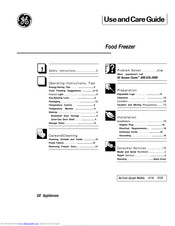GE FF20 Use And Care Manual