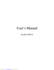 Swann RL-0507A Operating Instructions Manual