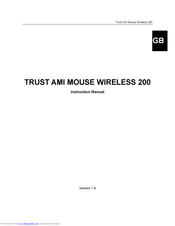 Trust Ami Mouse Wireless 200 Instruction Manual