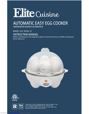 Elite Gourmet EGC-007 Easy Egg Cooker Instruction Manual