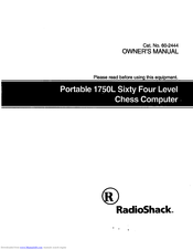 Radio Shack 1750L Owner's Manual