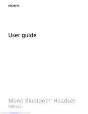 Sony MBH22 User Manual