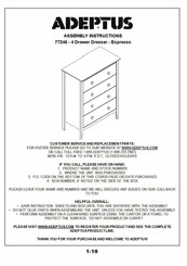 adeptus 77246 Assembly Instructions Manual