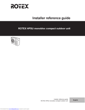 Rotex RBLQ07C2V3 Installer's Reference Manual