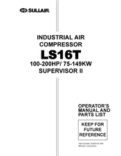 Sullair LS16T Operators Manual And Parts Lists