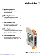 Weidmuller ITXPlus Operating Instructions Manual