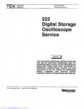 TEK 222 Service Manual