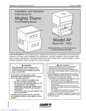 Laars Mighty Therm AP Installation And Operation Instructions Manual
