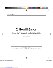HealthSmart Cosmo Mist 40-686-000 Instruction Manual