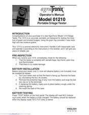 AgraTronix 01210 Operator's Manual