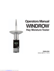 Agratronix WINDROW Operator's Manual