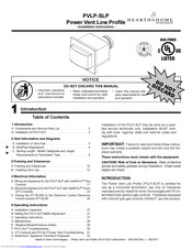 Hearth & Home PVLP-SLP Installation Instructions Manual