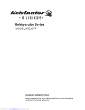 Kelvinator KI220TF Owner's Instructions Manual