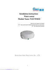 Neo Electronic NAS-WS01Z Installation Instructions Manual