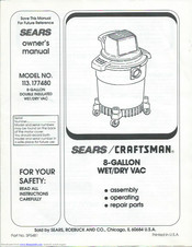 Craftsman 113.177480 Owner's Manual