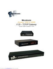 MICROTRONIX Access 4002-N04 Quick Start Manual
