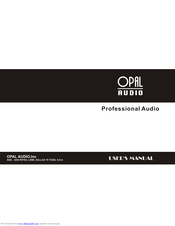 Opal Audio PLX4.5 User Manual
