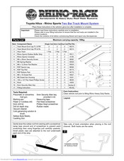 Rhino-Rack RSPTS03 Installation Instructions