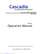 Cascadia PLE12048016 Operation Manual