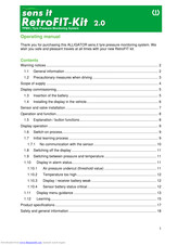 ALLIGATOR sens.it RetroFIT-kit 2.0 Operating Manual