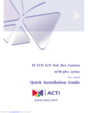 ACTi ACM-5811 series Quick Installation Manual
