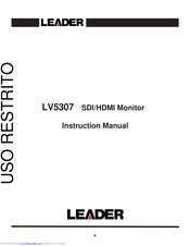 Leader LV5307 Instruction Manual