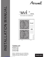 Airwell YAV160 Installation Manual