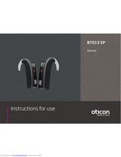 oticon Chili BTE 13 SP Instructions For Use Manual