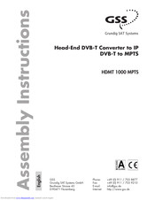 Gss HDMT 1000 MPTS Assembly Instructions Manual