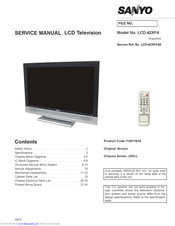 Sanyo LCD-42XF4 Service Manual