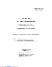 Ulvac HELIOT 301 Instruction Manual