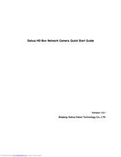 Dahua IPC-HF8232F-HDMI Quick Start Manual
