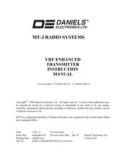 Daniels VT-3H035-SWA3 Instruction Manual