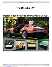 Bricklin EV-1 Owner's Manual