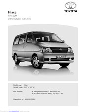 Toyota KLH**L-**M**W Lhd Installation Instructions