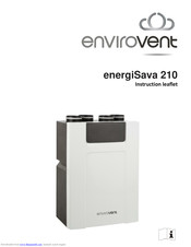 Envirovent energiSava 210 Instruction Leaflet