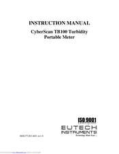 Eutech Instruments CyberScan IR TB100 Instruction Manual