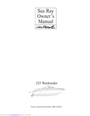 Sea Ray 225 Weekender Owner's Manual