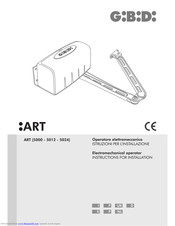 GiBiDi ART5000 Instructions For Installation Manual
