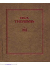RCA Theremin Instructions Manual